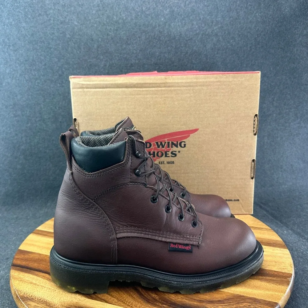 Red Wing 604 Brown Leather Gore-Tex Waterproof Work Boots Sz 9E USA Worn Once